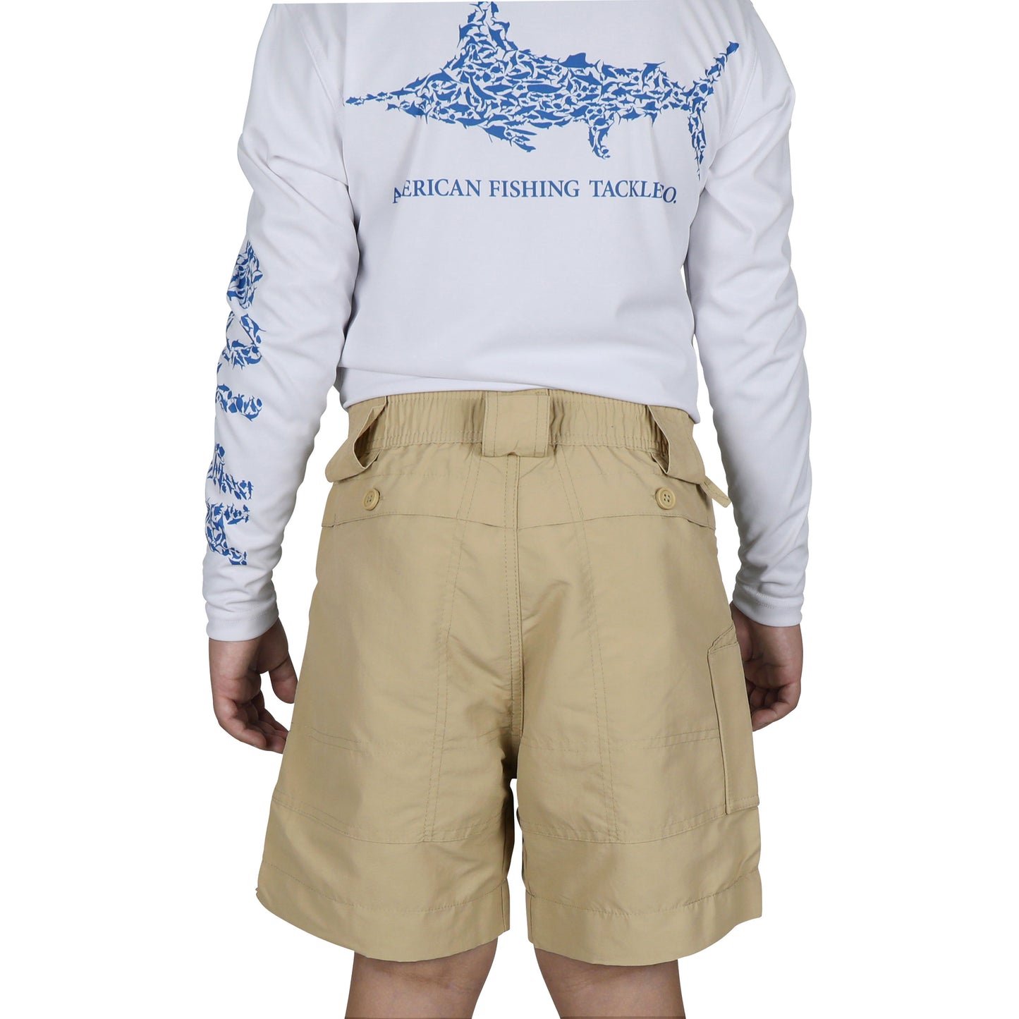 AFTCO Youth Khaki OG Fishing Shorts