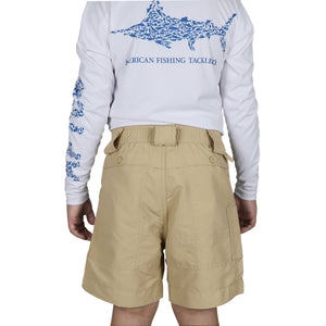 AFTCO Youth Khaki OG Fishing Shorts