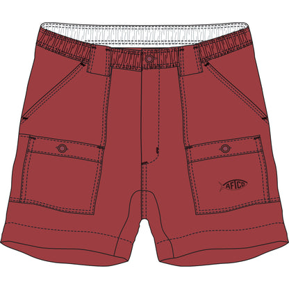 AFTCO Red Original Fishing Shorts