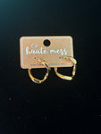 Haute Mess half twist gold earrings