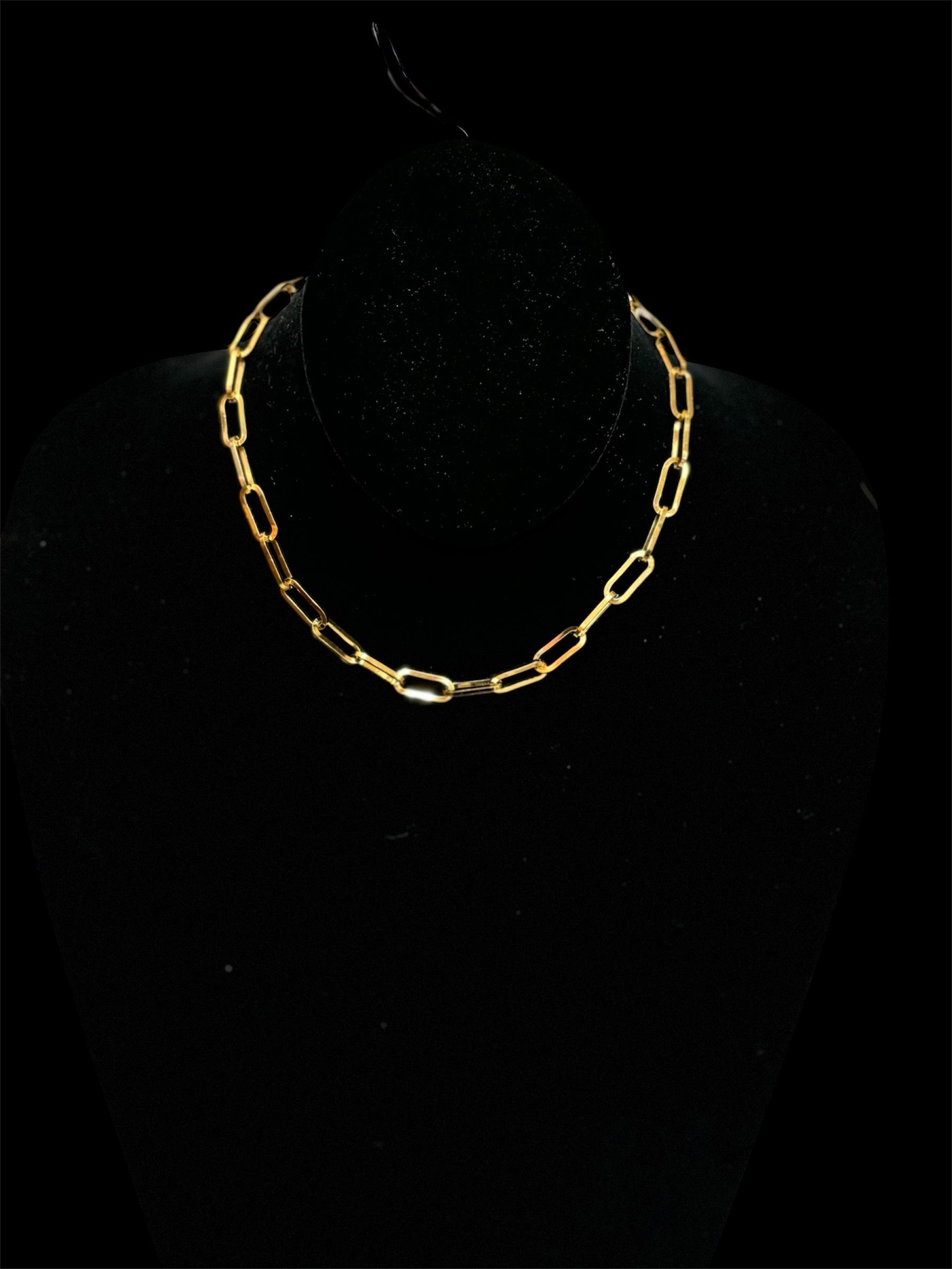 Haute Mess heavy gold paperclip chain