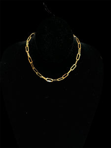 Haute Mess heavy gold paperclip chain