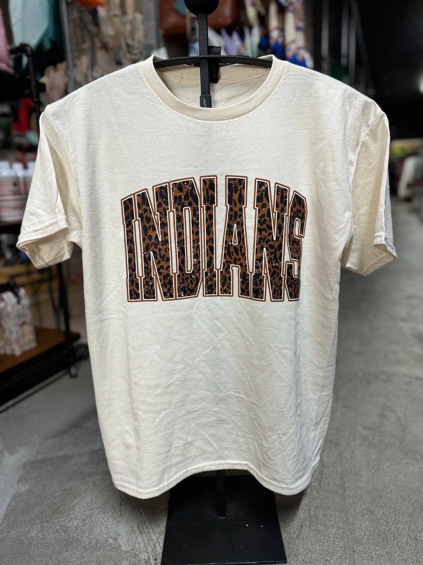 SImply You Leopard Print "Indians" Tee