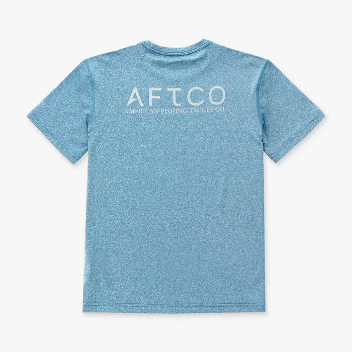 AFTCO Youth Samurai Corsair Heather SS Performance Shirt