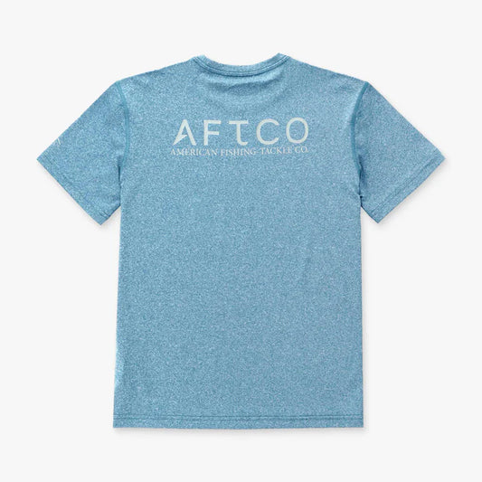 AFTCO Youth Samurai Corsair Heather SS Performance Shirt