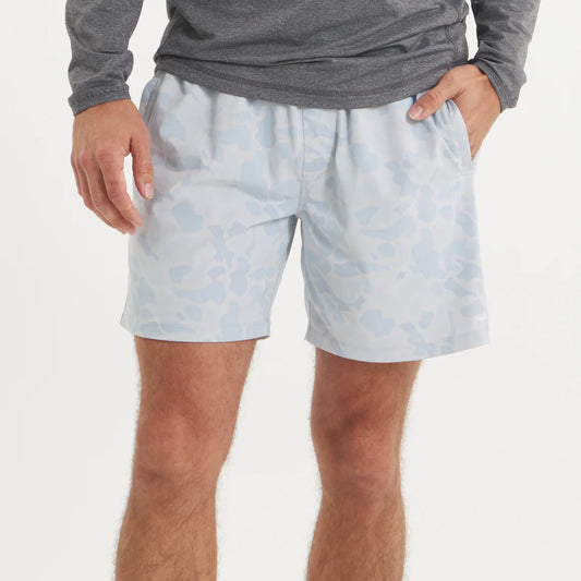 Southern Marsh Mist Blue Billshif Lined Preformance Camo Shorts