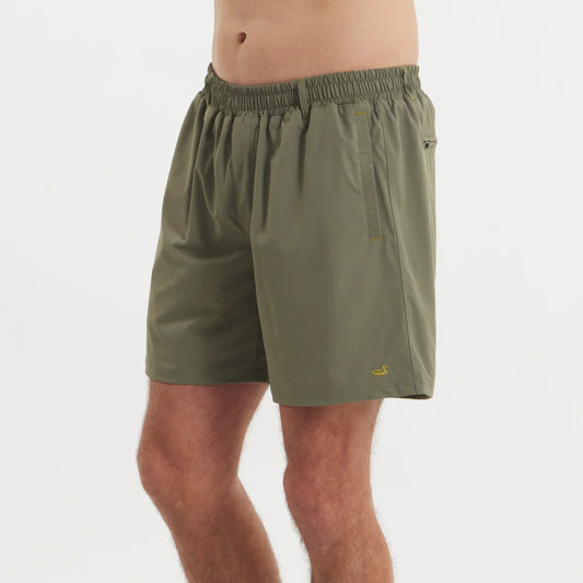 Southern Marsh Dark Olive Billfish Lined Preformance Shorts