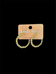 Haute Mess smaller gold hoops with 3mm gold beads