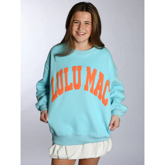 Lulu Mac Light Blue and Coral