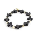 Erimish Black Cross Bracelet