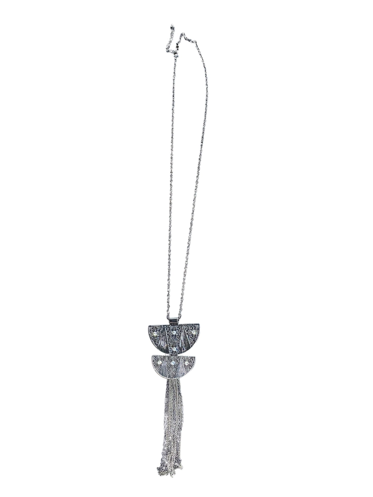 Dark Silver Dangle Necklace