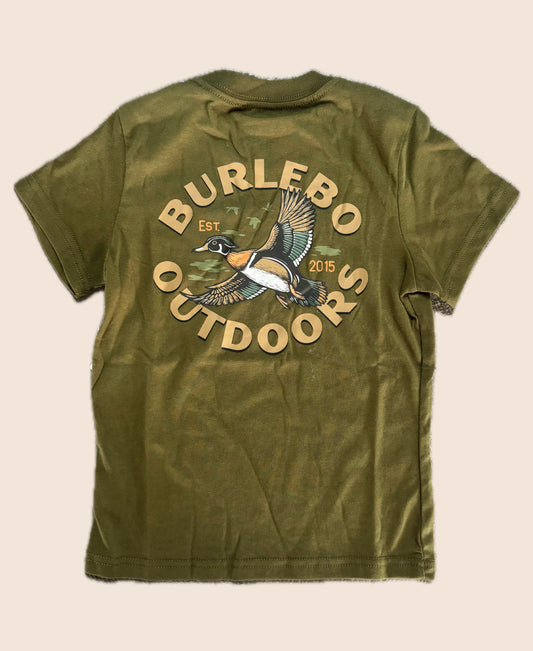 Youth Short Sleeve Tee - Wood Duck - Hunter Green