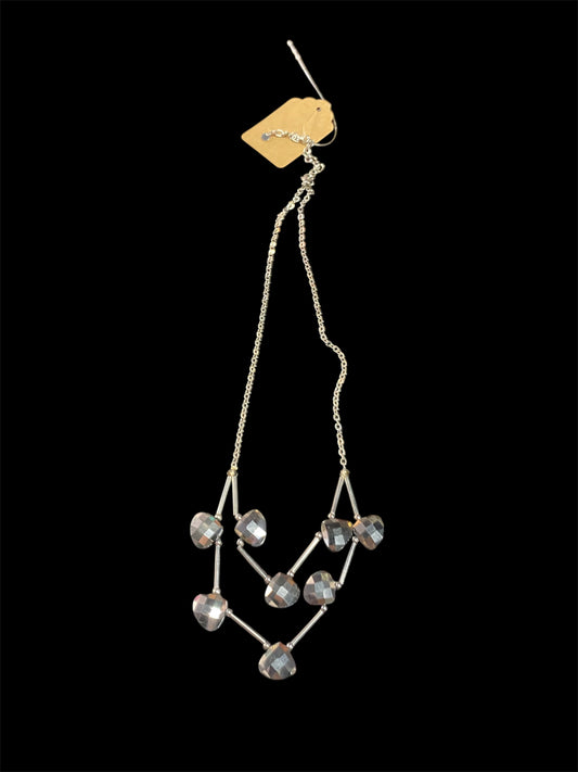 Silver Necklace with Silver Gems