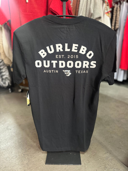 Short Sleeve Tee - BURLEBO Outdoors Logo - Black