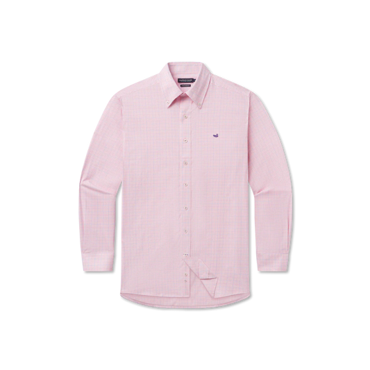 Southern Marsh Dyer Performance Gingham Dress Shirt- Camelia & Warf Purple