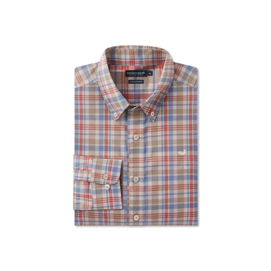 Southern Marsh Franklin Plaid Performance Dress Shirt