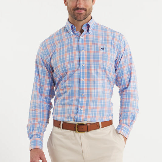 Southern Marsh Grainger Performance Plaid Dress Shirt