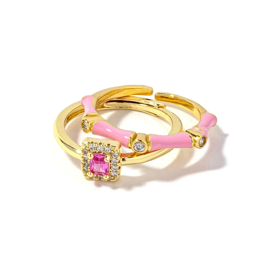 Erimish Carmine Ring Set