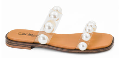Corky's Catch a Buzz Clear Slip-On Sandals