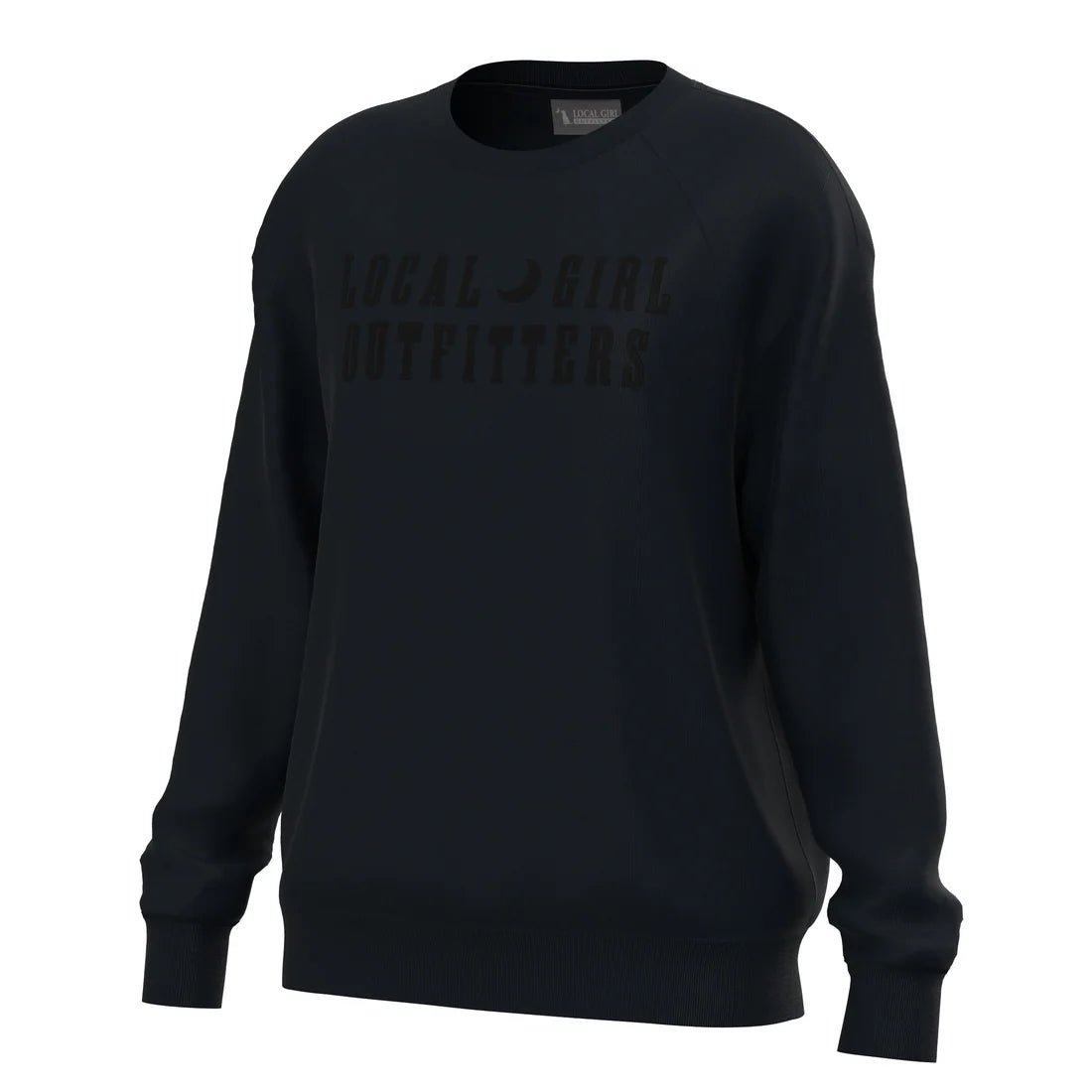 Local Girl Black Moon Cotton Crewneck