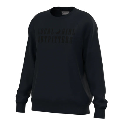 Local Girl Black Moon Cotton Crewneck