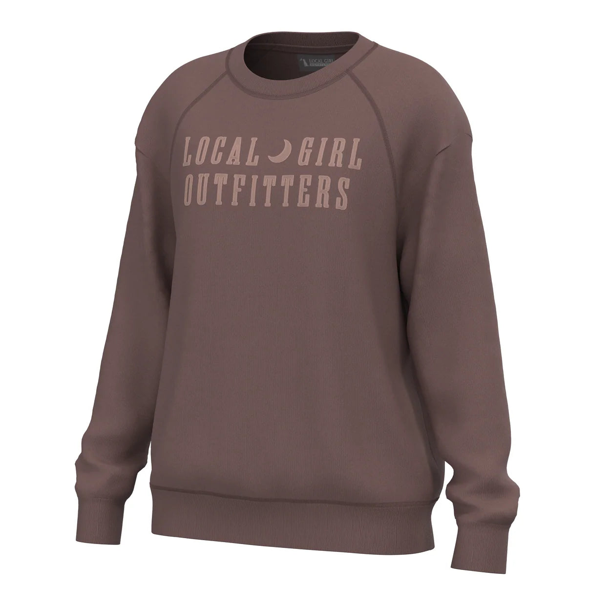 Local Girl Cotton Crewneck Sweatshirt Rose