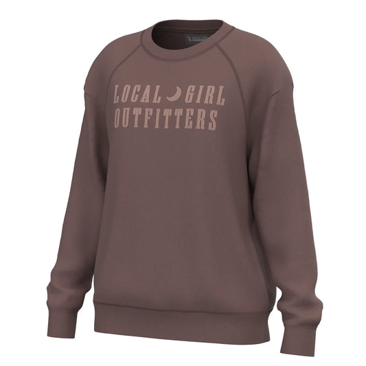 Local Girl Cotton Crewneck Sweatshirt Rose