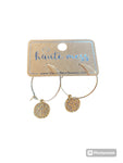 Haute Mess Hoops with Coin Cross Earrings