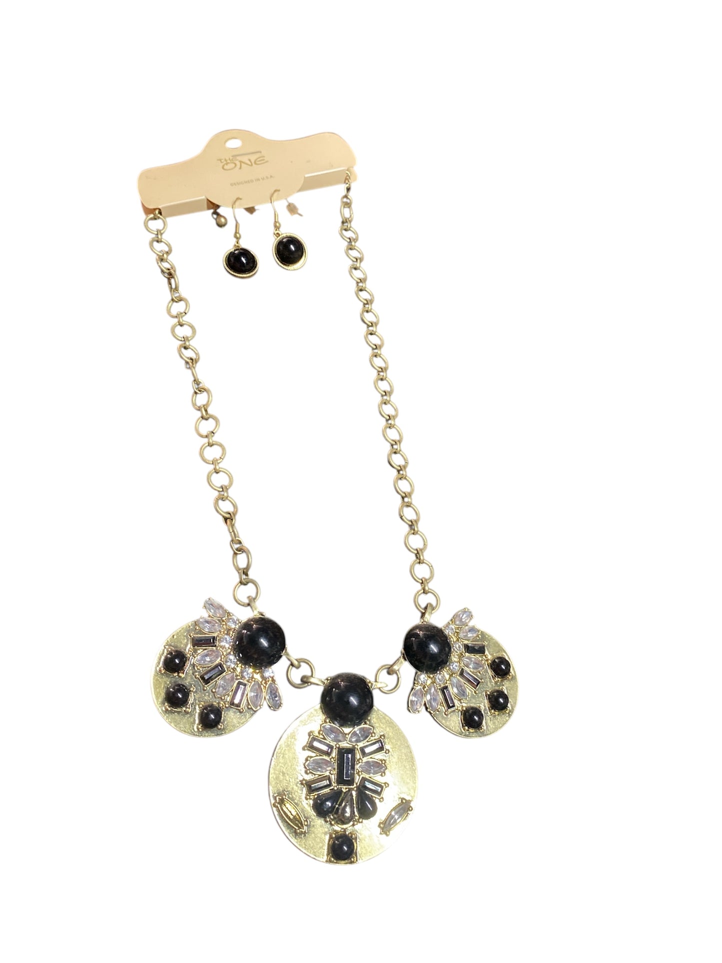 The Black Bejeweled Necklace Set
