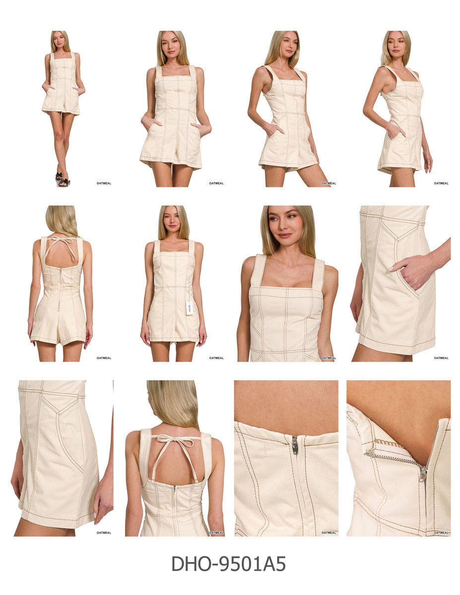 Zenana Tie Back Romper