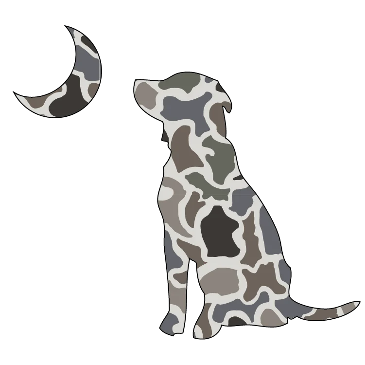 Local Boy Localflage Dog and Moon Decal Sticker