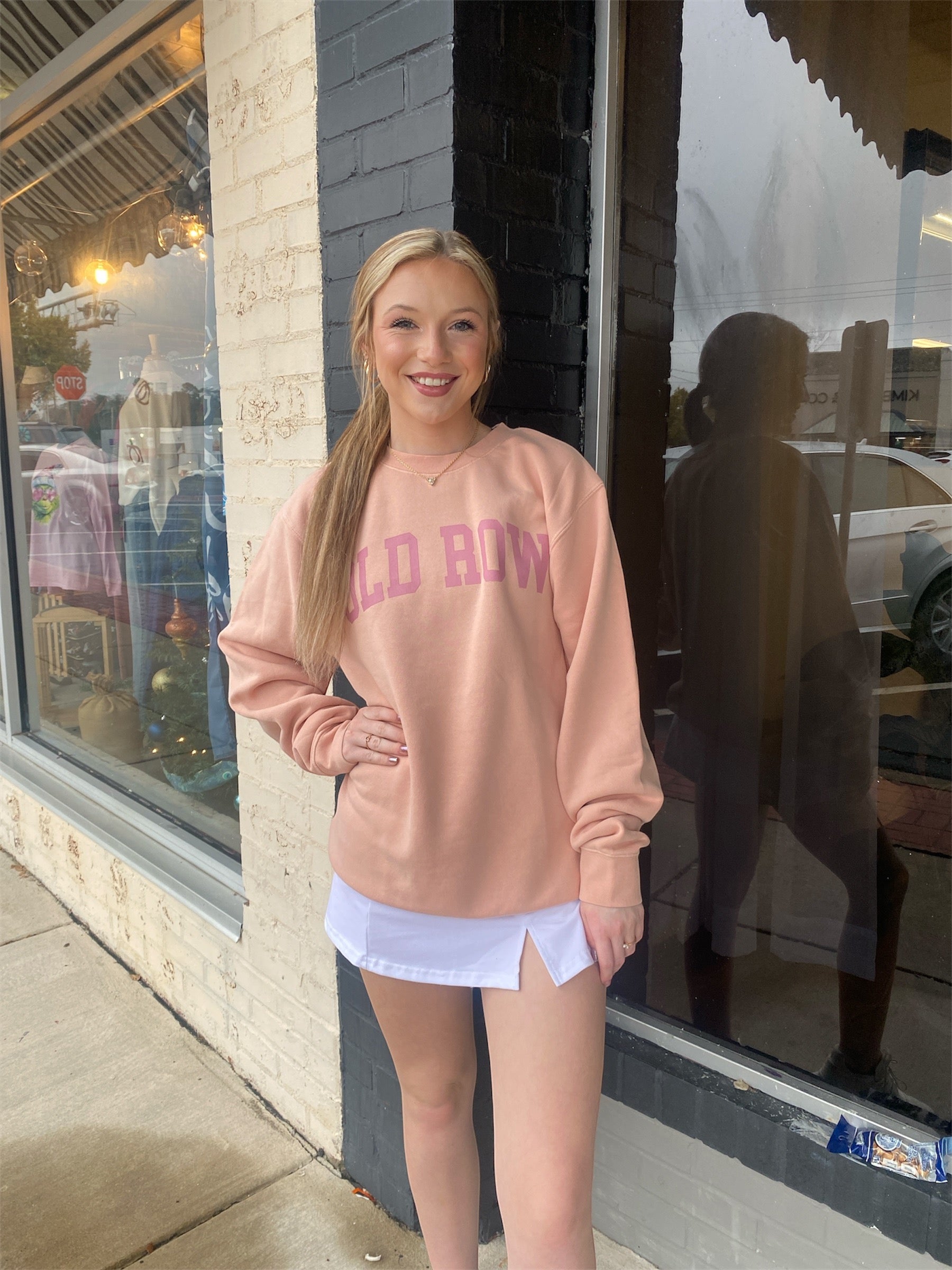 Old Row Pigment Dyed Crewneck in Dusty Pink