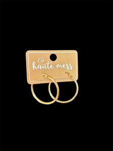 Haute Mess 30mm gold hoops