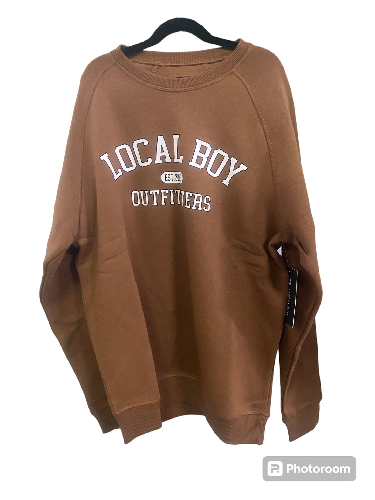 Local Boy Toffee Logo Collegiate Cotton Crewneck
