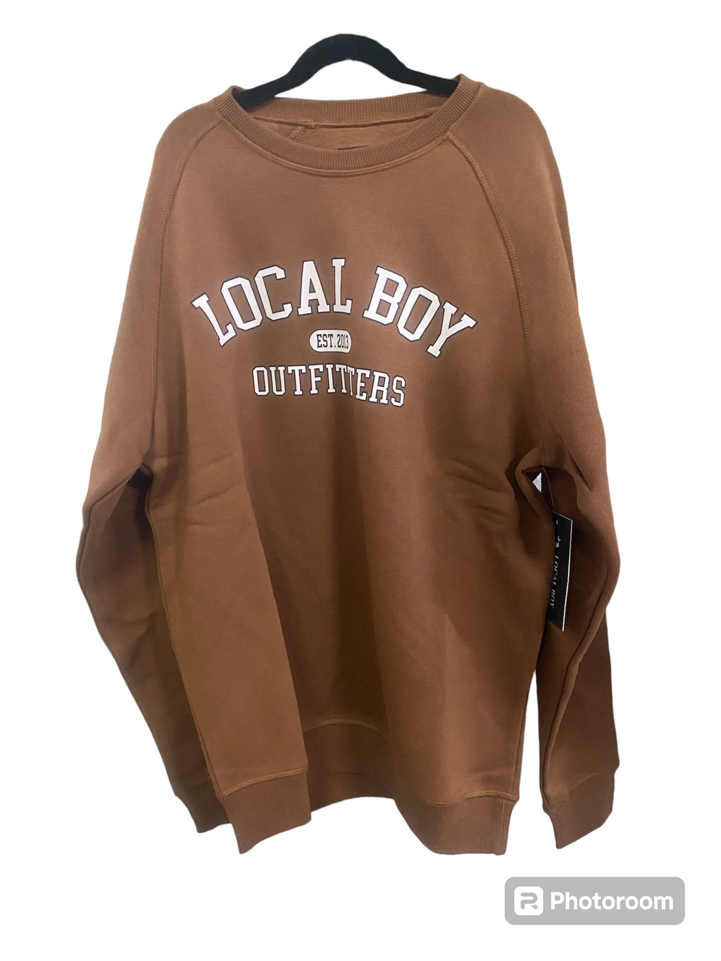 Toffee Local Boy Logo Collegiate Cotton Crewneck