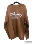 Toffee Local Boy Logo Collegiate Cotton Crewneck