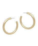 45mm Bold Metal Matte Hoop Earring