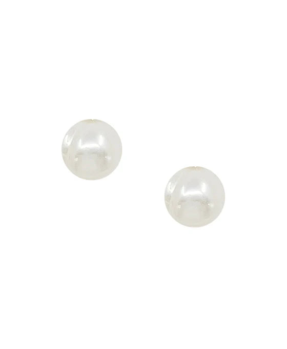 14mm Glass Pearl Post Earring