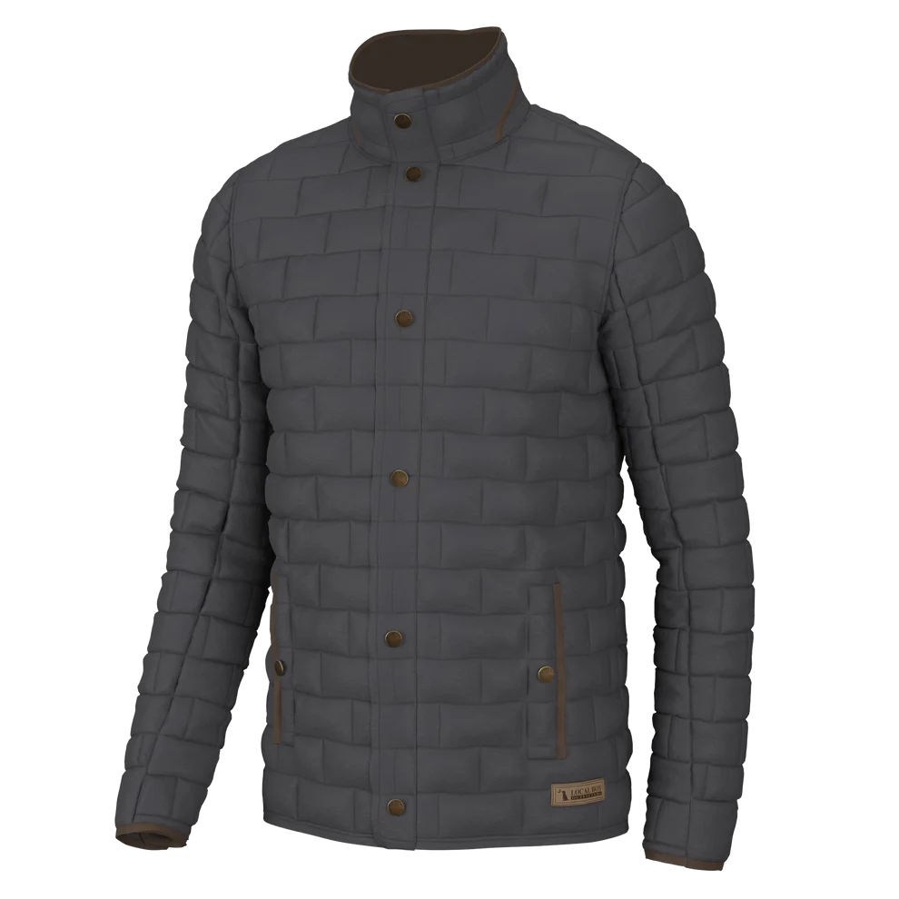 Local Boy Grey Brick Quilted Jacket