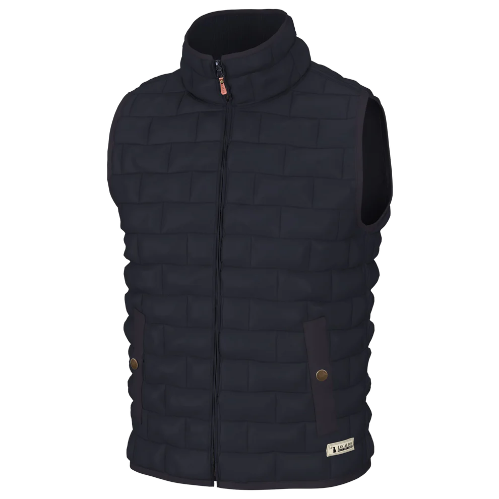 Local Boy black Brick Quilted Vest