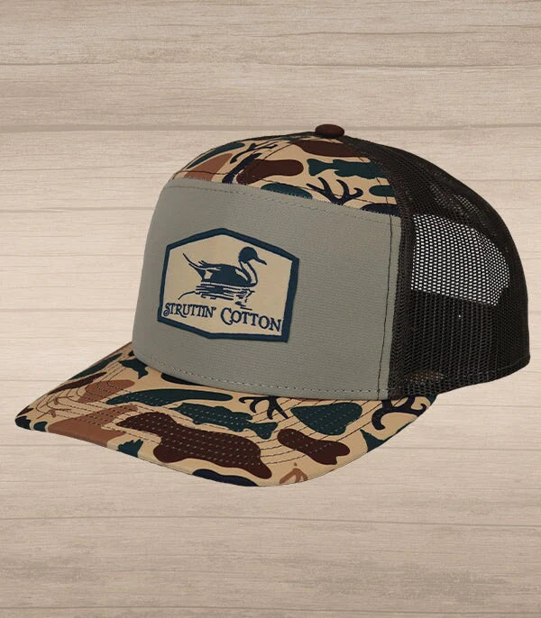 Struttin' Cotton 7 Panel Standout Duck Camo Hat