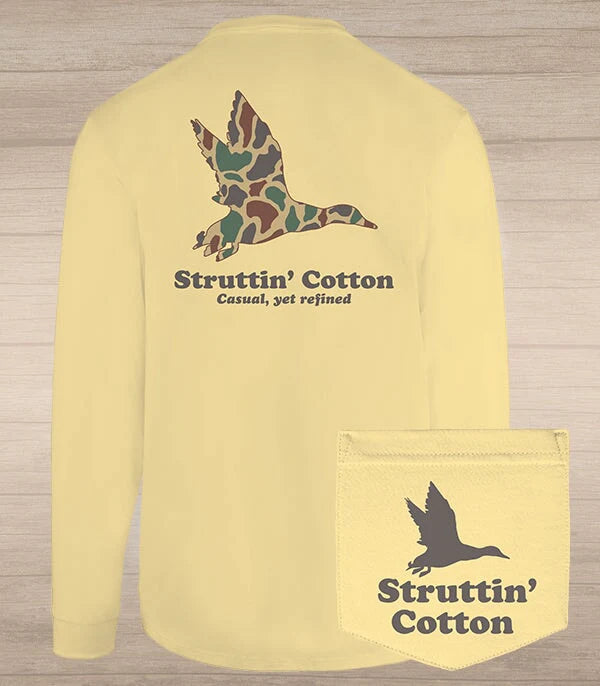 Struttin' Cotton Unisex Old School Mallard Long Sleeve