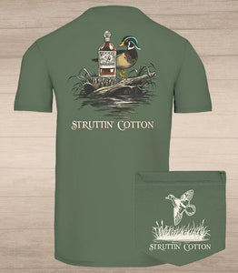 Struttin' Cotton Unisex Whiskey Wood Duck Shirt