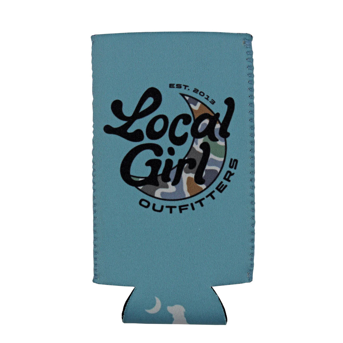 Local Girl Groovy Moon Slim Can Koozie