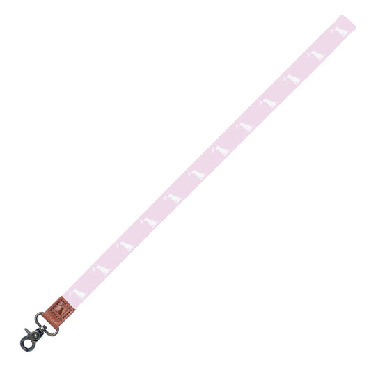 Local Girl Pink Dog and Moon Long Lanyard