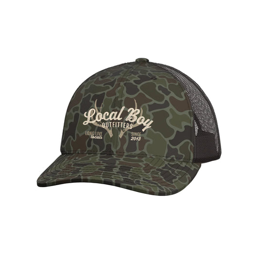 Local Boy Localflage OD Antler Arch Trucker Hat