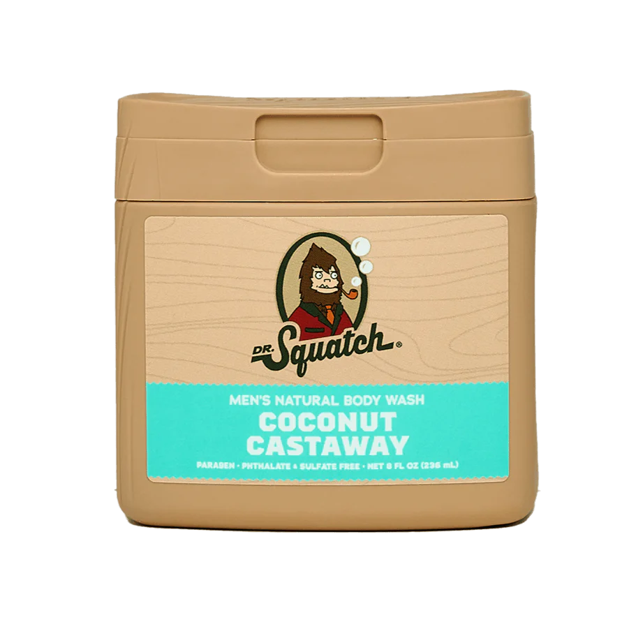 Dr. Squatch Coconut Castaway Body Wash- 8 oz