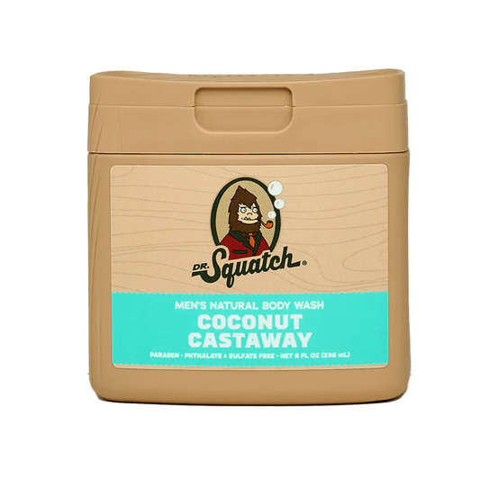 Dr. Squatch Coconut Castaway Body Wash- 8 oz