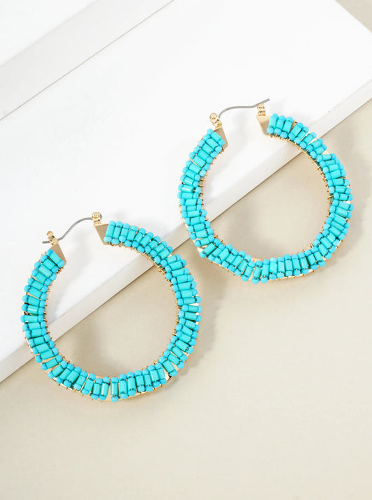 Wavy Hinged Hoop Earrings