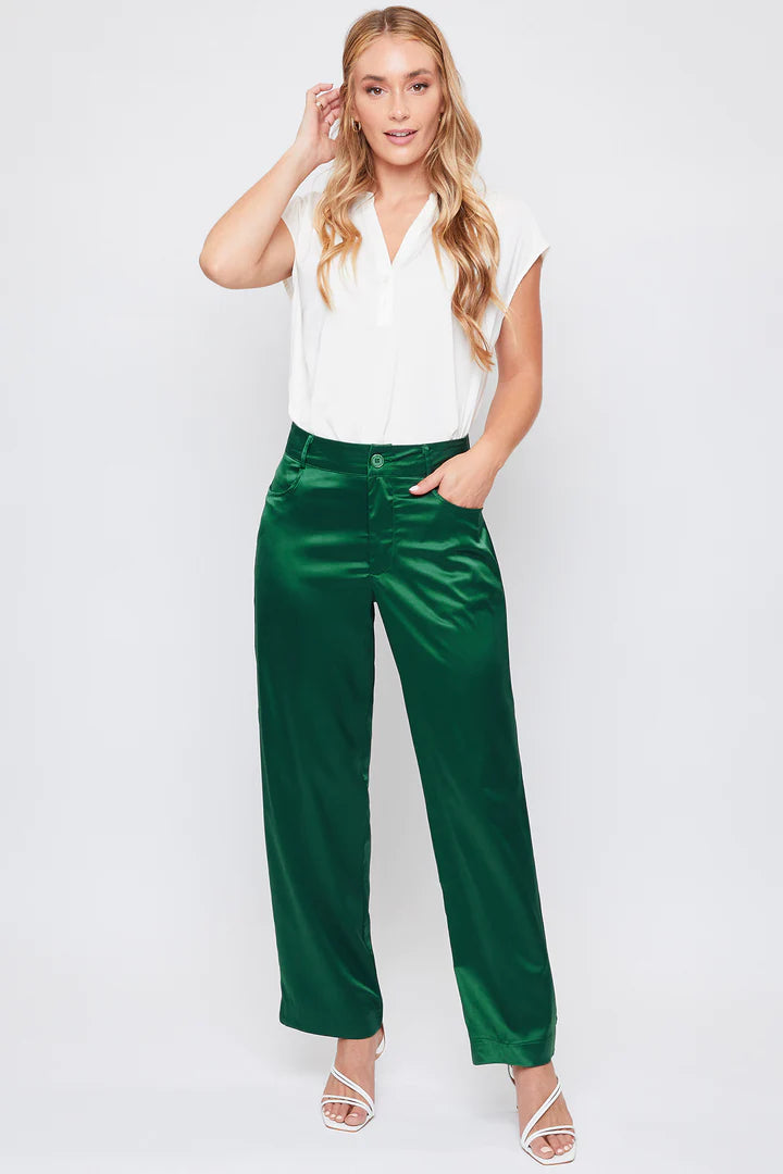 Stretch Satin Strove Pipe Pants
